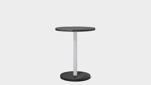 reddie-raw cafe & bar pedestal table 60dia x 75H *cm / Solid Reclaimed Wood Teak~Black / Metal~White Bob Pedestal Cafe & Bar Table (2 heights)