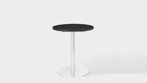 reddie-raw round 60dia x 75H *cm / Solid Reclaimed Wood Teak~Black / Metal~White Bob Pedestal Cafe & Bar Table (2 heights)