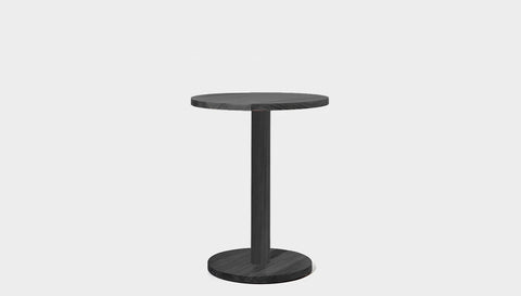 reddie-raw cafe & bar pedestal table 60dia x 75H *cm / Solid Reclaimed Wood Teak~Black / Wood Bob Pedestal Cafe & Bar Table (2 heights)