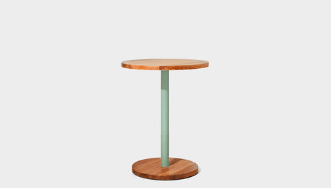 reddie-raw cafe & bar pedestal table 60dia x 75H *cm / Solid Reclaimed Wood Teak~Natural / Metal~Mint Bob Pedestal Cafe & Bar Table (2 heights)
