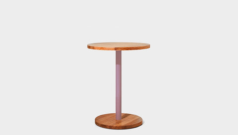 reddie-raw cafe & bar pedestal table 60dia x 75H *cm / Solid Reclaimed Wood Teak~Natural / Metal~Pink Bob Pedestal Cafe & Bar Table (2 heights)