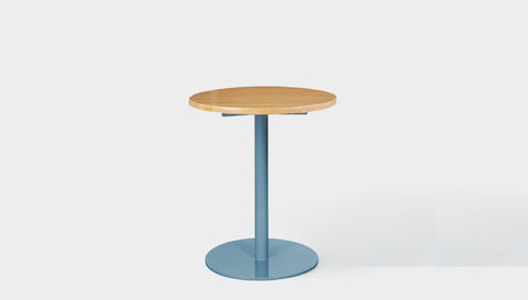 reddie-raw round 60dia x 75H *cm / Solid Reclaimed Wood Teak~Oak / Metal~Blue Bob Pedestal Cafe & Bar Table (2 heights)