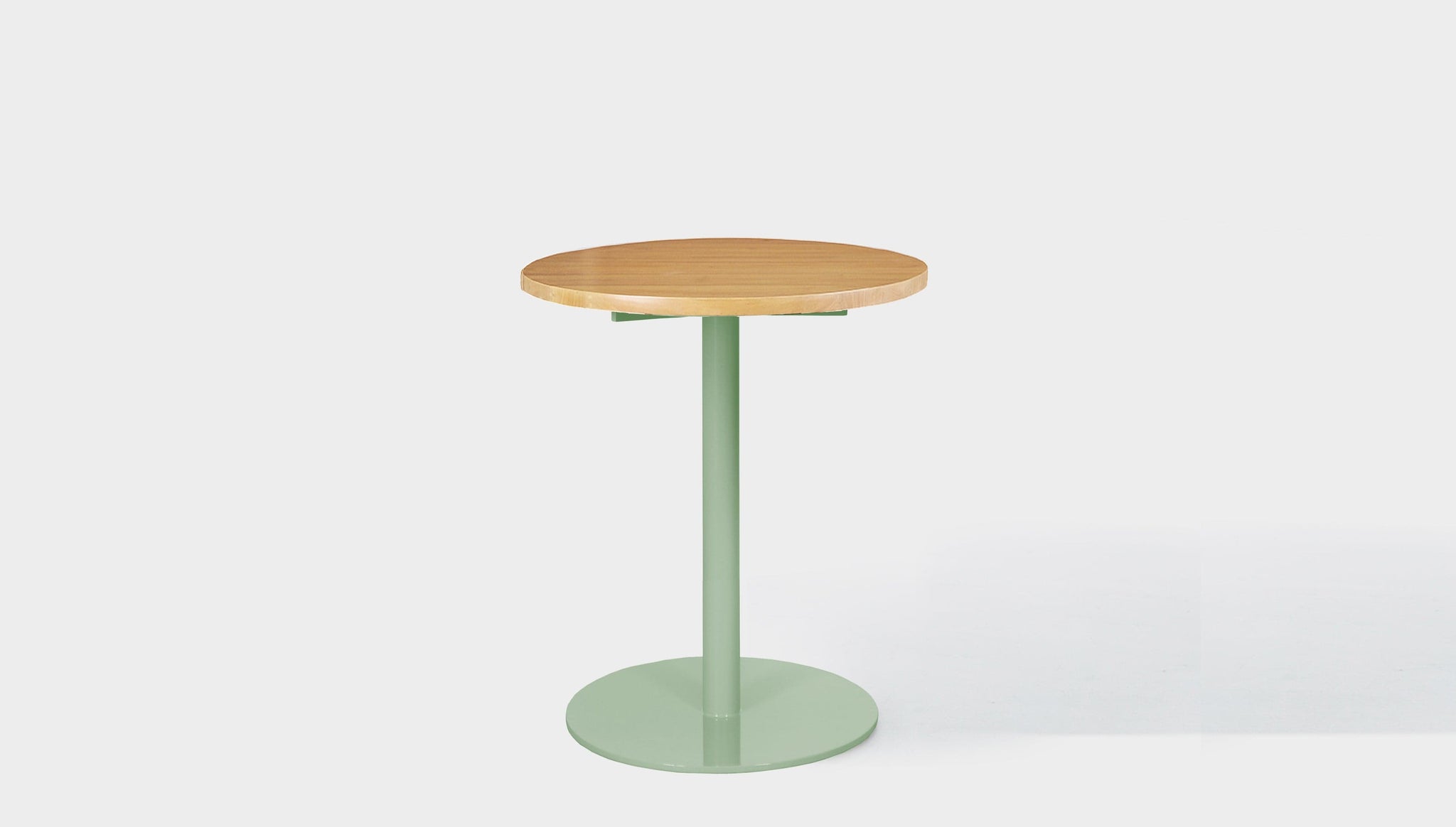 reddie-raw round 60dia x 75H *cm / Solid Reclaimed Wood Teak~Oak / Metal~Mint Bob Pedestal Cafe & Bar Table (2 heights)