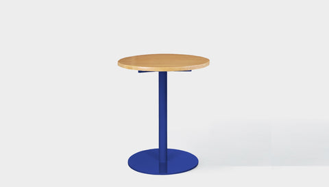 reddie-raw round 60dia x 75H *cm / Solid Reclaimed Wood Teak~Oak / Metal~Navy Bob Pedestal Cafe & Bar Table (2 heights)