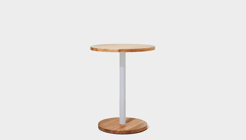 reddie-raw cafe & bar pedestal table 60dia x 75H *cm / Solid Reclaimed Wood Teak~Oak / Metal~White Bob Pedestal Cafe & Bar Table (2 heights)
