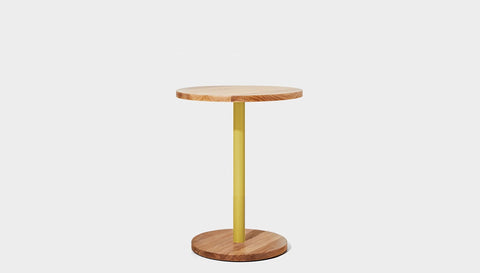 reddie-raw cafe & bar pedestal table 60dia x 75H *cm / Solid Reclaimed Wood Teak~Oak / Metal~Yellow Bob Pedestal Cafe & Bar Table (2 heights)
