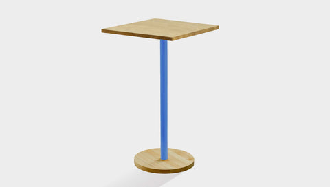 reddie-raw cafe & bar pedestal table 60dia x 100H *cm / Solid Reclaimed Wood Teak~Oak / Metal~Blue Bob Pedestal Square Cafe & Bar Table (2 heights)
