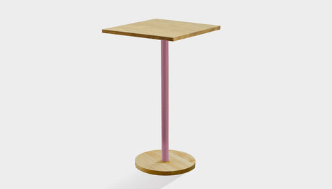 reddie-raw cafe & bar pedestal table 60dia x 100H *cm / Solid Reclaimed Wood Teak~Oak / Metal~Pink Bob Pedestal Square Cafe & Bar Table (2 heights)