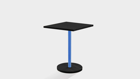 reddie-raw cafe & bar pedestal table 60dia x 75H *cm / Solid Reclaimed Wood Teak~Black / Metal~Blue Bob Pedestal Square Cafe & Bar Table (2 heights)