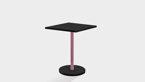 reddie-raw cafe & bar pedestal table 60dia x 75H *cm / Solid Reclaimed Wood Teak~Black / Metal~Pink Bob Pedestal Square Cafe & Bar Table (2 heights)