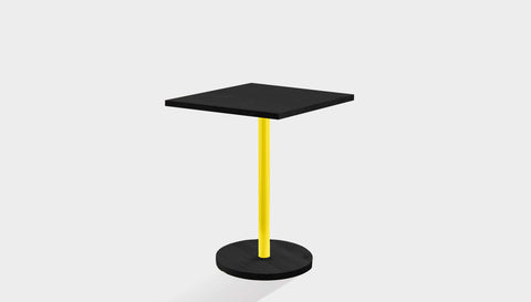 reddie-raw cafe & bar pedestal table 60dia x 75H *cm / Solid Reclaimed Wood Teak~Black / Metal~Yellow Bob Pedestal Square Cafe & Bar Table (2 heights)