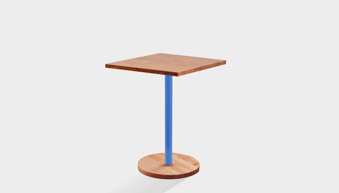 reddie-raw cafe & bar pedestal table 60dia x 75H *cm / Solid Reclaimed Wood Teak~Natural / Metal~Blue Bob Pedestal Square Cafe & Bar Table (2 heights)