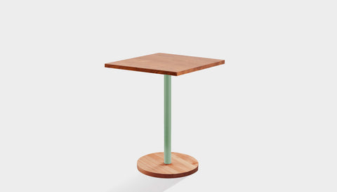 reddie-raw cafe & bar pedestal table 60dia x 75H *cm / Solid Reclaimed Wood Teak~Natural / Metal~Mint Bob Pedestal Square Cafe & Bar Table (2 heights)