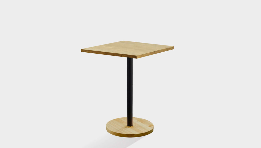 reddie-raw cafe & bar pedestal table 60dia x 75H *cm / Solid Reclaimed Wood Teak~Oak / Metal~Black Bob Pedestal Square Cafe & Bar Table (2 heights)