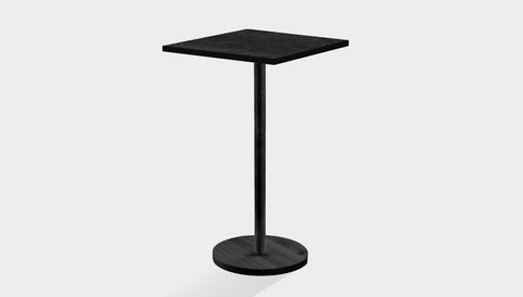 reddie-raw cafe & bar pedestal table 60 x 60 x 100H *cm / Solid Reclaimed Wood Teak~Black / Metal~Black Bob Pedestal Square Cafe & Bar Table  Square (2 heights)