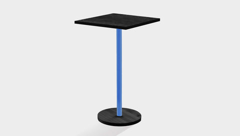 reddie-raw cafe & bar pedestal table 60 x 60 x 100H *cm / Solid Reclaimed Wood Teak~Black / Metal~Blue Bob Pedestal Square Cafe & Bar Table  Square (2 heights)