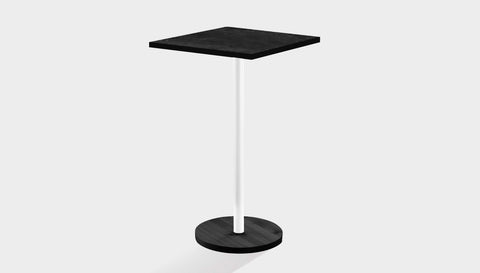 reddie-raw cafe & bar pedestal table 60 x 60 x 100H *cm / Solid Reclaimed Wood Teak~Black / Metal~White Bob Pedestal Square Cafe & Bar Table  Square (2 heights)