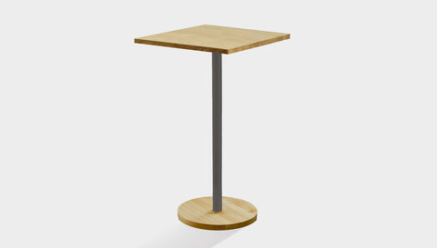 reddie-raw cafe & bar pedestal table 60 x 60 x 100H *cm / Solid Reclaimed Wood Teak~Oak / Metal~Grey Bob Pedestal Square Cafe & Bar Table  Square (2 heights)