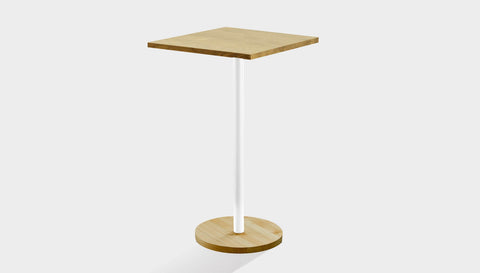 reddie-raw cafe & bar pedestal table 60 x 60 x 100H *cm / Solid Reclaimed Wood Teak~Oak / Metal~White Bob Pedestal Square Cafe & Bar Table  Square (2 heights)