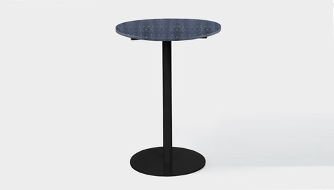 reddie-raw round 60 dia x 100H *cm / Recycled Bottle Tops~Coal / Metal~Black Bob Pedestal Table Cafe & Bar Table- Recycled Bottle Tops (2 heights)