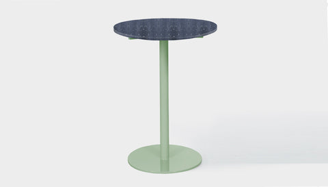 reddie-raw round 60 dia x 100H *cm / Recycled Bottle Tops~Coal / Metal~Mint Bob Pedestal Table Cafe & Bar Table- Recycled Bottle Tops (2 heights)