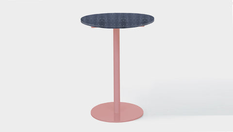 reddie-raw round 60 dia x 100H *cm / Recycled Bottle Tops~Coal / Metal~Pink Bob Pedestal Table Cafe & Bar Table- Recycled Bottle Tops (2 heights)