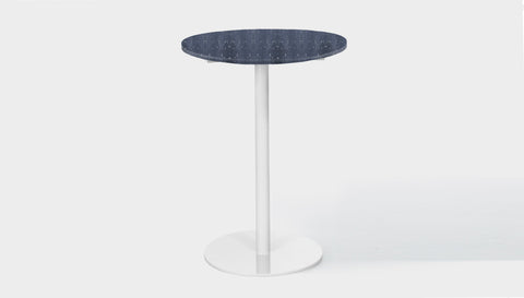 reddie-raw round 60 dia x 100H *cm / Recycled Bottle Tops~Coal / Metal~White Bob Pedestal Table Cafe & Bar Table- Recycled Bottle Tops (2 heights)
