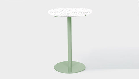 reddie-raw round 60 dia x 100H *cm / Recycled Bottle Tops~Dalmation / Metal~Mint Bob Pedestal Table Cafe & Bar Table- Recycled Bottle Tops (2 heights)