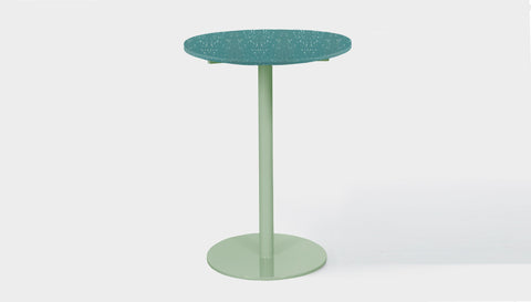 reddie-raw round 60 dia x 100H *cm / Recycled Bottle Tops~Forest / Metal~Mint Bob Pedestal Table Cafe & Bar Table- Recycled Bottle Tops (2 heights)