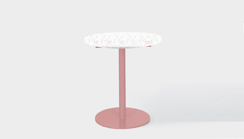 reddie-raw round 60dia x 75H *cm / Recycled Bottle Tops~Dalmation / Metal~Pink Bob Pedestal Table Cafe & Bar Table- Recycled Bottle Tops (2 heights)