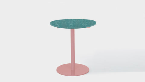reddie-raw round 60dia x 75H *cm / Recycled Bottle Tops~Forest / Metal~Pink Bob Pedestal Table Cafe & Bar Table- Recycled Bottle Tops (2 heights)
