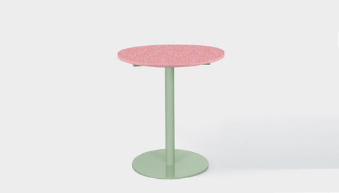 reddie-raw round 60dia x 75H *cm / Recycled Bottle Tops~Peach / Metal~Mint Bob Pedestal Table Cafe & Bar Table- Recycled Bottle Tops (2 heights)
