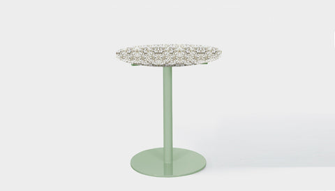reddie-raw round 60dia x 75H *cm / Recycled Bottle Tops~Pearl / Metal~Mint Bob Pedestal Table Cafe & Bar Table- Recycled Bottle Tops (2 heights)