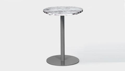 reddie-raw round 60dia x 100H *cm / Stone~Calacatta Viola / Metal~Grey Bob Pedestal Table Marble Cafe & Bar Table (2 heights)