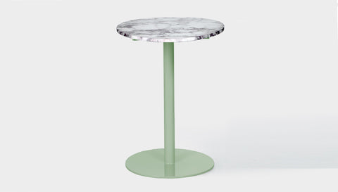 reddie-raw round 60dia x 100H *cm / Stone~Calacatta Viola / Metal~Mint Bob Pedestal Table Marble Cafe & Bar Table (2 heights)