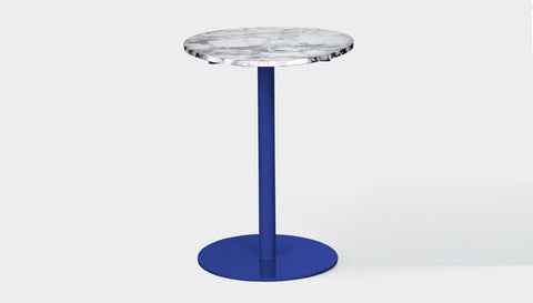 reddie-raw round 60dia x 100H *cm / Stone~Calacatta Viola / Metal~Navy Bob Pedestal Table Marble Cafe & Bar Table (2 heights)