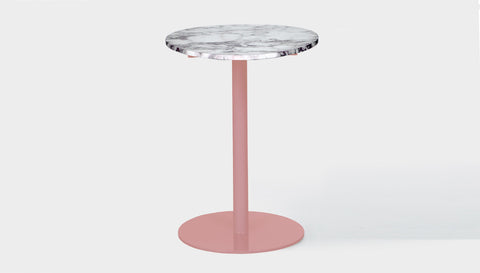 reddie-raw round 60dia x 100H *cm / Stone~Calacatta Viola / Metal~Pink Bob Pedestal Table Marble Cafe & Bar Table (2 heights)