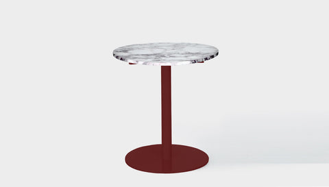 reddie-raw round cafe/bar table 60dia x 100H *cm / Stone~Calacatta Viola / Metal~Rust Bob Pedestal Table Marble Cafe & Bar Table (2 heights)