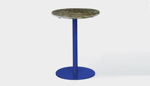 reddie-raw round 60dia x 100H *cm / Stone~Forest Green / Metal~Navy Bob Pedestal Table Marble Cafe & Bar Table (2 heights)