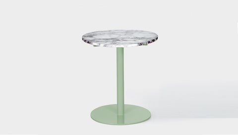 reddie-raw round 60dia x 75H *cm / Stone~Calacatta Viola / Metal~Mint Bob Pedestal Table Marble Cafe & Bar Table (2 heights)