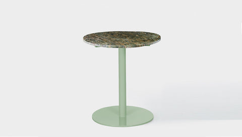 reddie-raw round 60dia x 75H *cm / Stone~Forest Green / Metal~Mint Bob Pedestal Table Marble Cafe & Bar Table (2 heights)