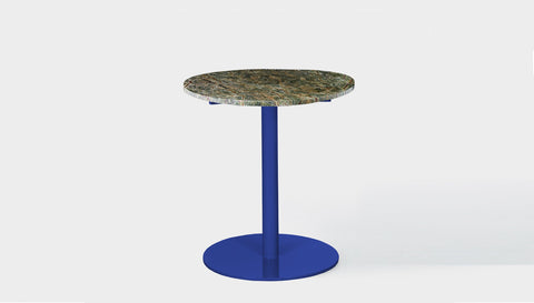 reddie-raw round 60dia x 75H *cm / Stone~Forest Green / Metal~Navy Bob Pedestal Table Marble Cafe & Bar Table (2 heights)