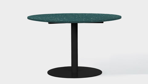 reddie-raw round 60dia x 75H *cm / Recycled Bottle Tops~Forest / Metal~Black Bob Pedestal Table - Recycled Bottle Tops