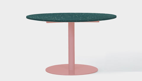 reddie-raw round 60dia x 75H *cm / Recycled Bottle Tops~Forest / Metal~Pink Bob Pedestal Table - Recycled Bottle Tops