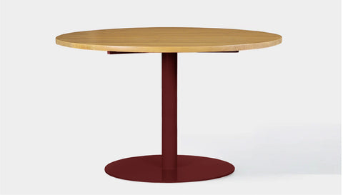 reddie-raw round 60dia x 75H *cm / Solid Reclaimed Wood Teak~Oak / Metal~Rust Bob Pedestal Table - Wood