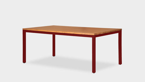 reddie-raw rectangular 160L x 90D x 75H *cm / Solid Reclaimed Wood Teak~Natural / Metal~Rust Bob Table Table - Wood