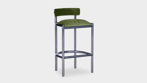 reddie-raw lounge chair 61W x 56D x 99H *cm (75H seat) / Metal~Stainless Steel / Fabric~Magma Grass Cinta Bar Stool
