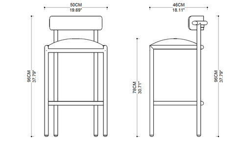 reddie-raw bar stool Cinta metal bar stool