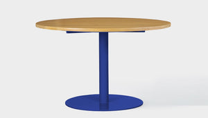 reddie-raw round 100dia x 75H *cm / Wood Teak~Oak / Metal~Navy Copy of Bob Pedestal Table - Wood