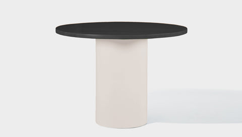 reddie-raw round 100dia x 75H *cm / Solid Reclaimed Teak Wood~Black / Metal~Cream Dora Drum Table Round - Wood